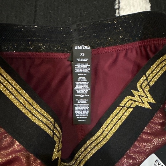 EleVen by Venus Williams Wonder Woman Biker Shorts XS Glitter Red - Picture 8 of 8